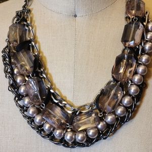Chunky Pearl & Gem Necklace